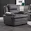 Thumbnail: Renatta Comfy Arm Chair in Charcoal Faux Leather room Scene