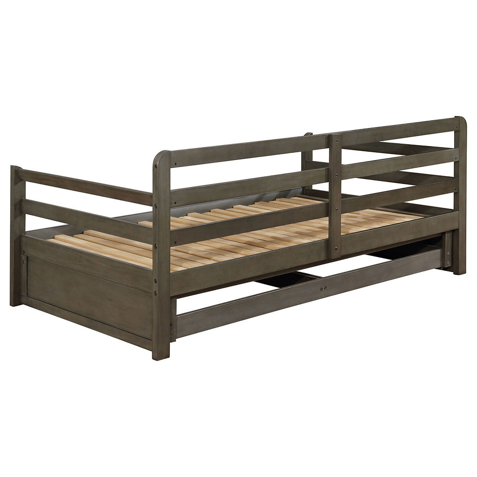 Miniatura: Sorrento Twin XL Daybed with 2 Drawer Storage in Grey Angle Back View