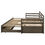 Miniatura: Sorrento Twin XL Daybed with 2 Drawer Storage in Grey Side View extended