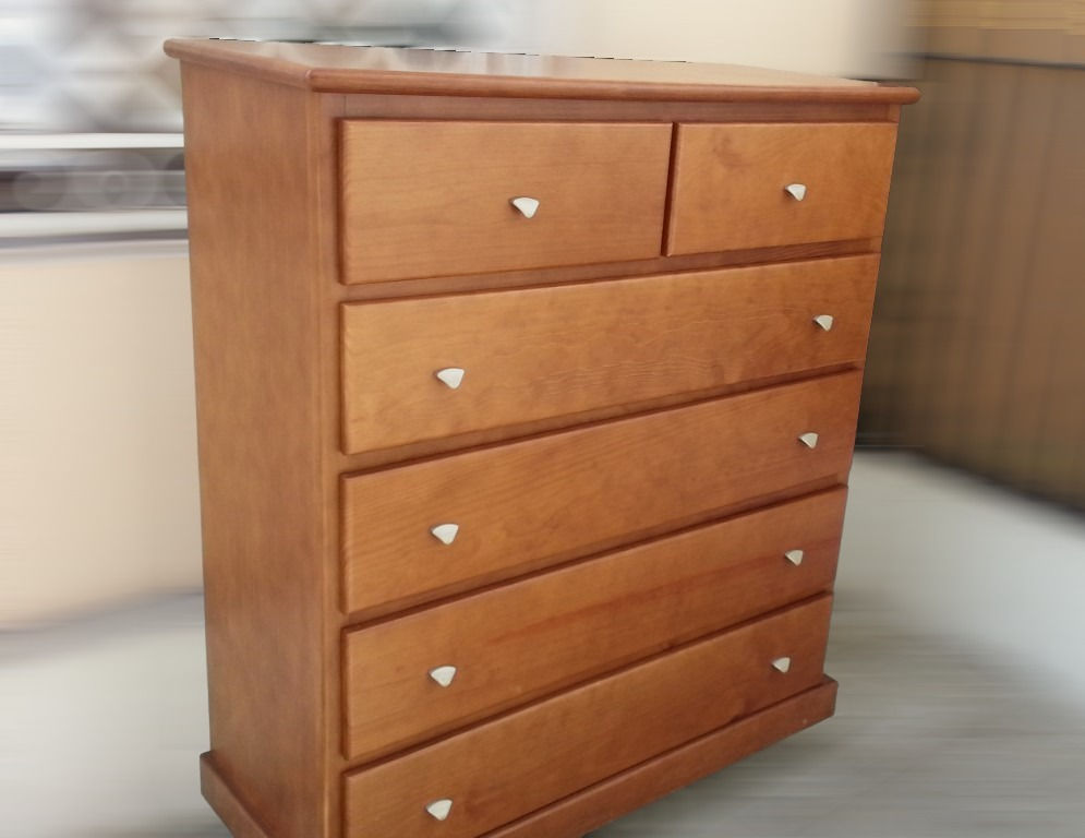 comoda 4 + 2 gavetas - tradicional maciça