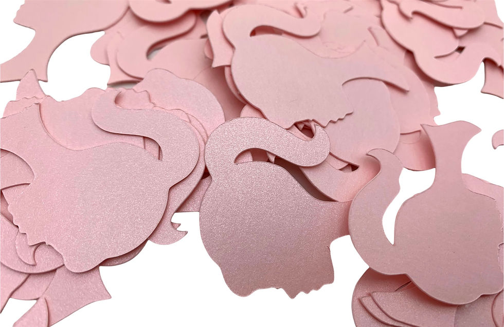 Thumbnail: Ponytail Girl Shaped Cut Outs | Ponytail Confetti | Fashion Doll Die Cuts
