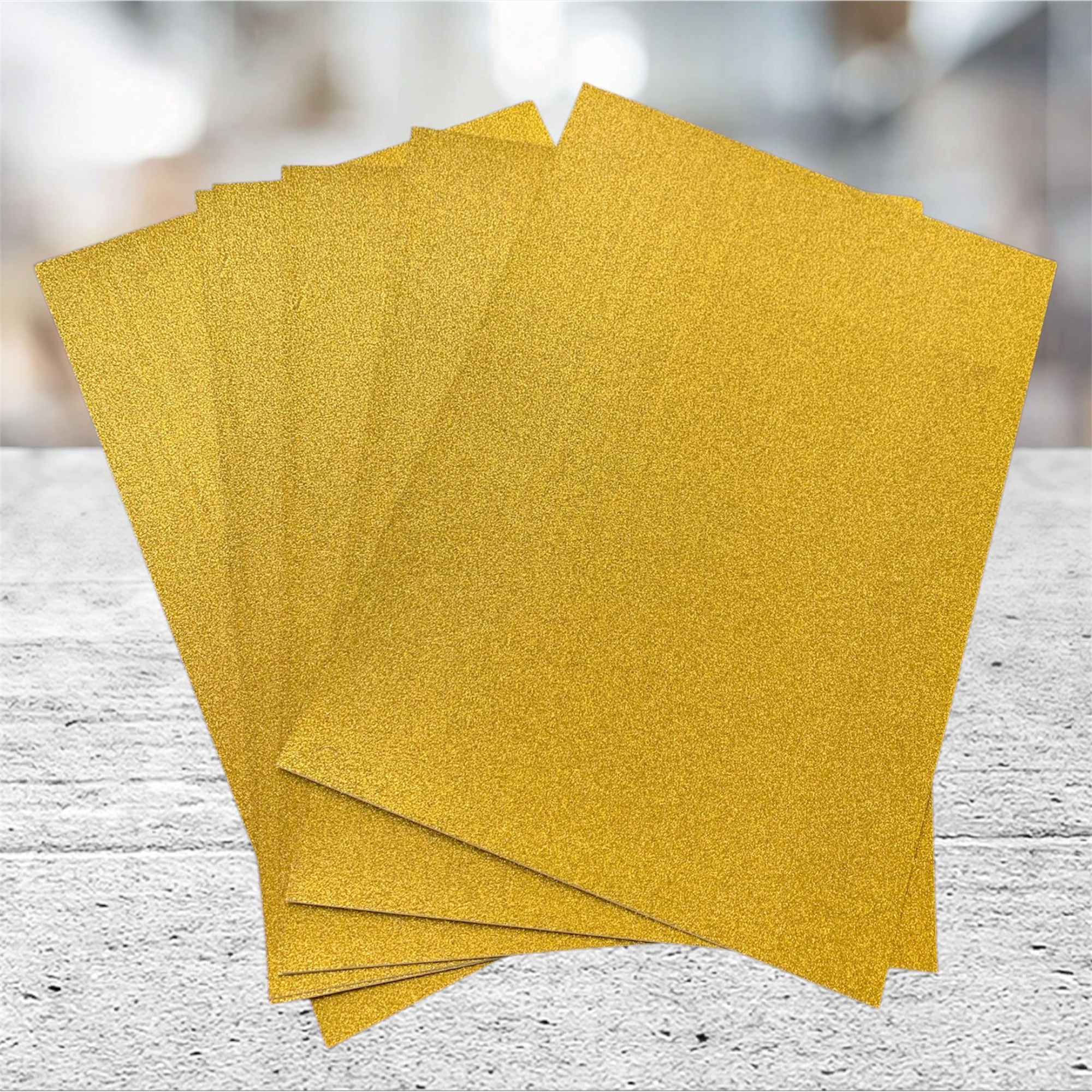 Gold Glitter Cardstock | Deep Gold Glitter Cardstock