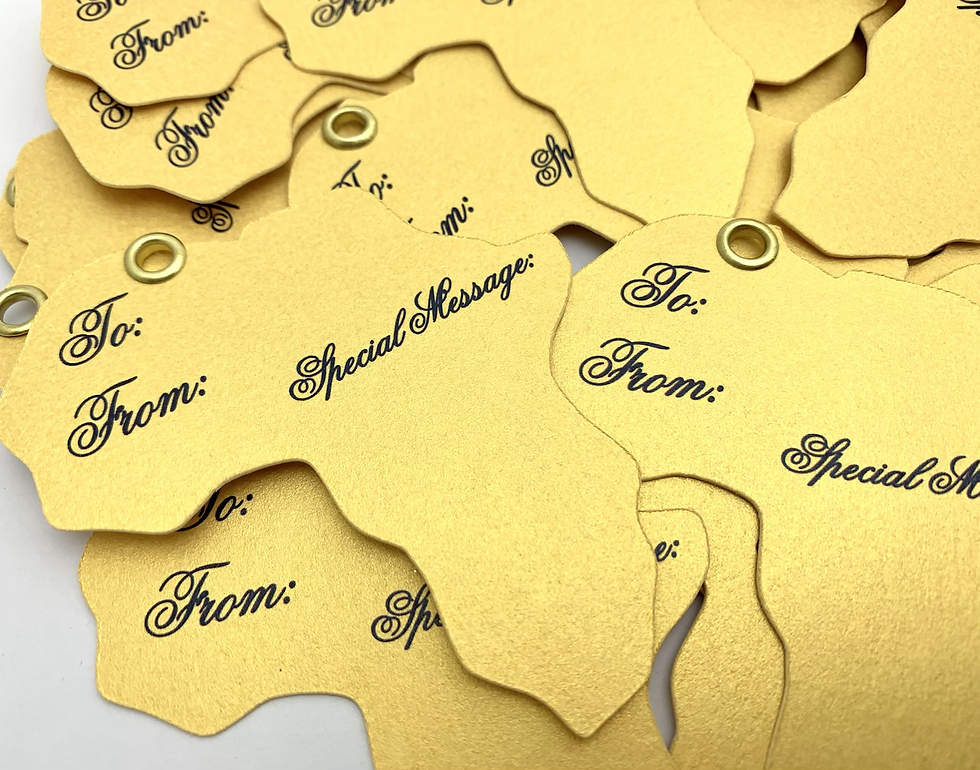Thumbnail: Africa Shaped Tags | Customized Africa Tags - Set of 12