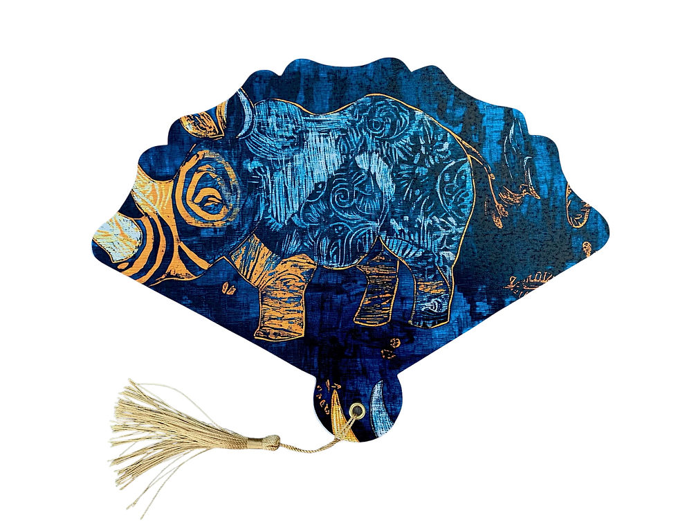 Thumbnail: Scallop Fan Menu | Ankara Themed with Tassels | Classy Scallop Fan