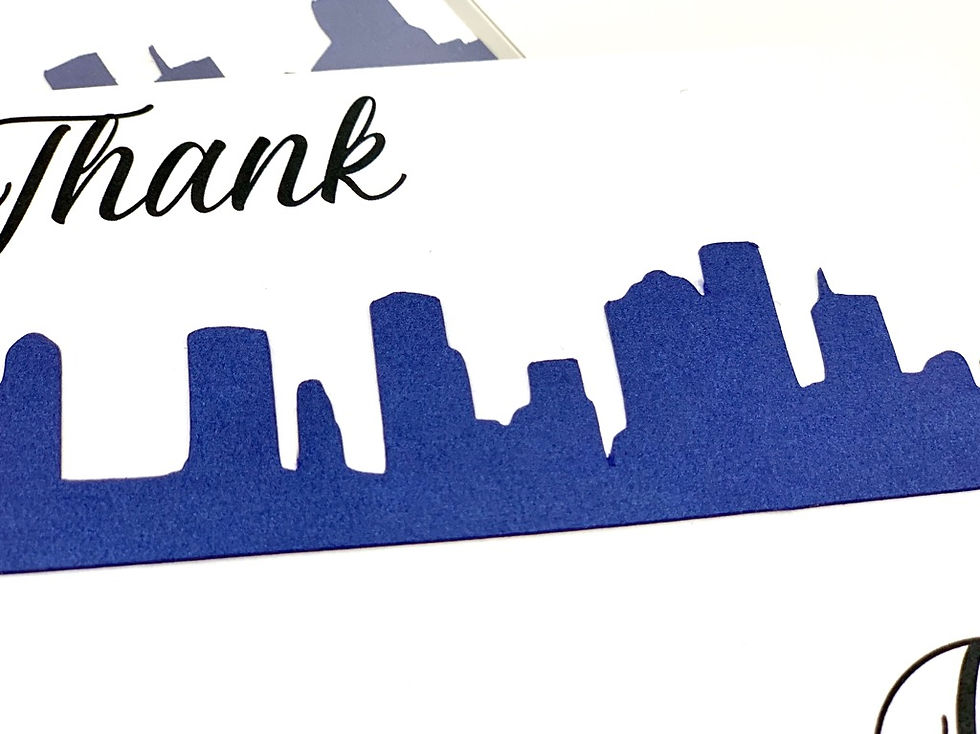 Thumbnail: Skyline Thank You Cards - Houston Skyline Pictured