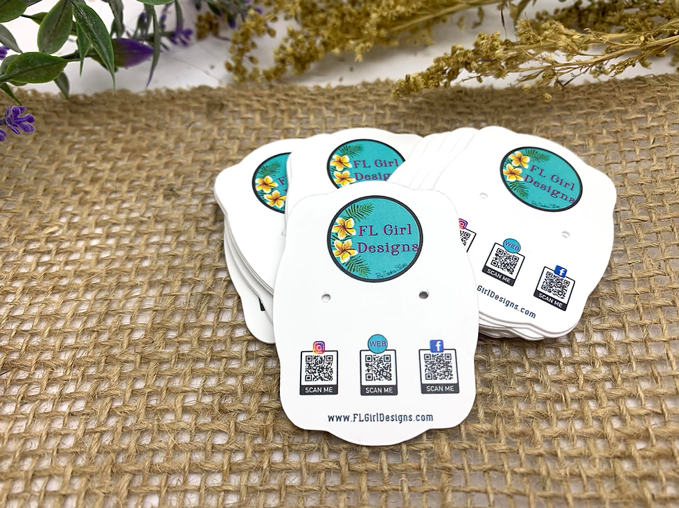 Thumbnail: Earring Cards | Jewelry Tags | Jewelry Product Cards | Dome Top and Bottom Cards