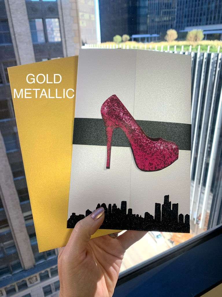 Thumbnail: Sex and The City Inspired Invitations with Belly Band 