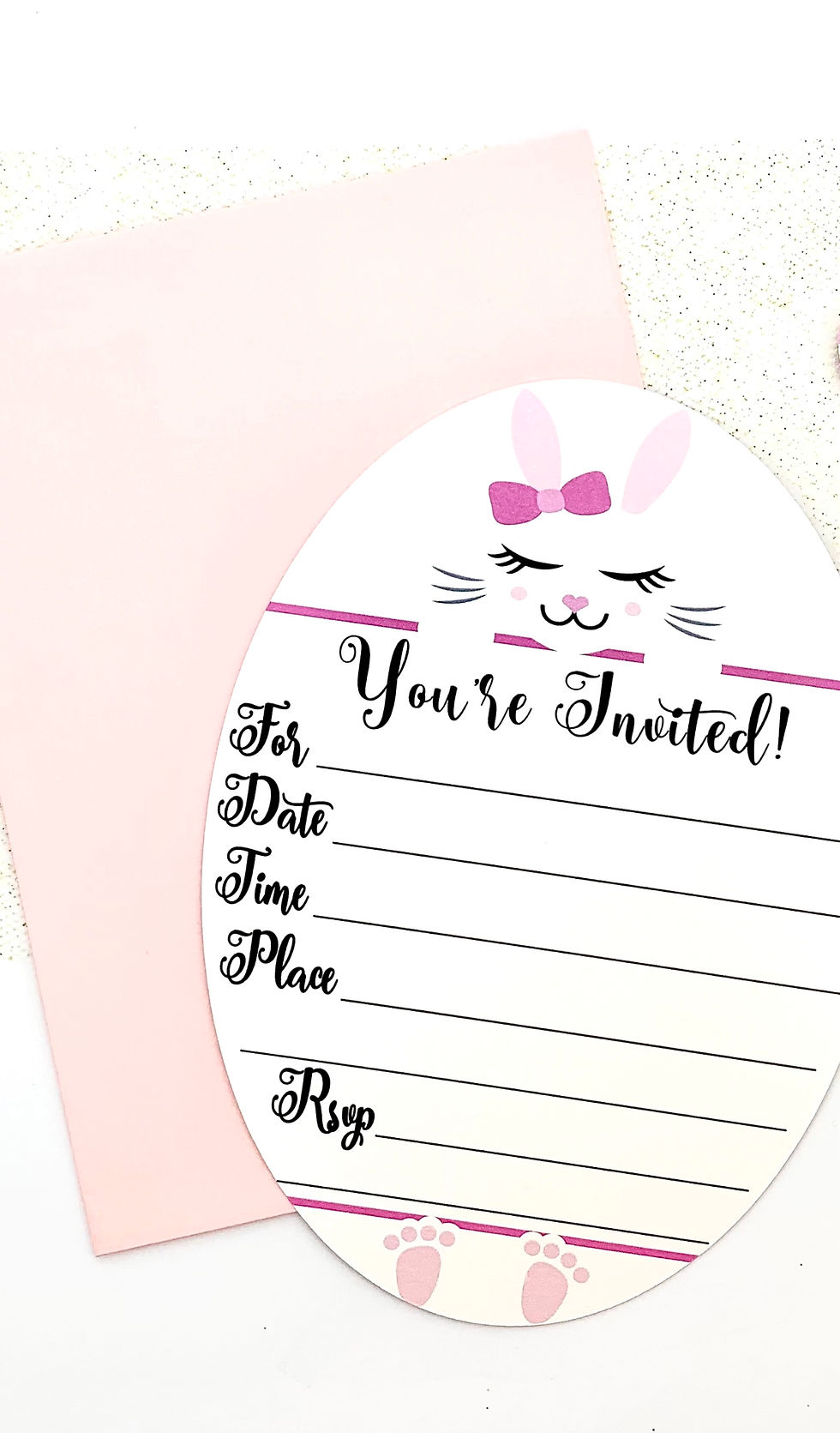 Thumbnail: Bunny Fill-In Invitations, Easter Bunny Party Invitations, Bunny Invitations