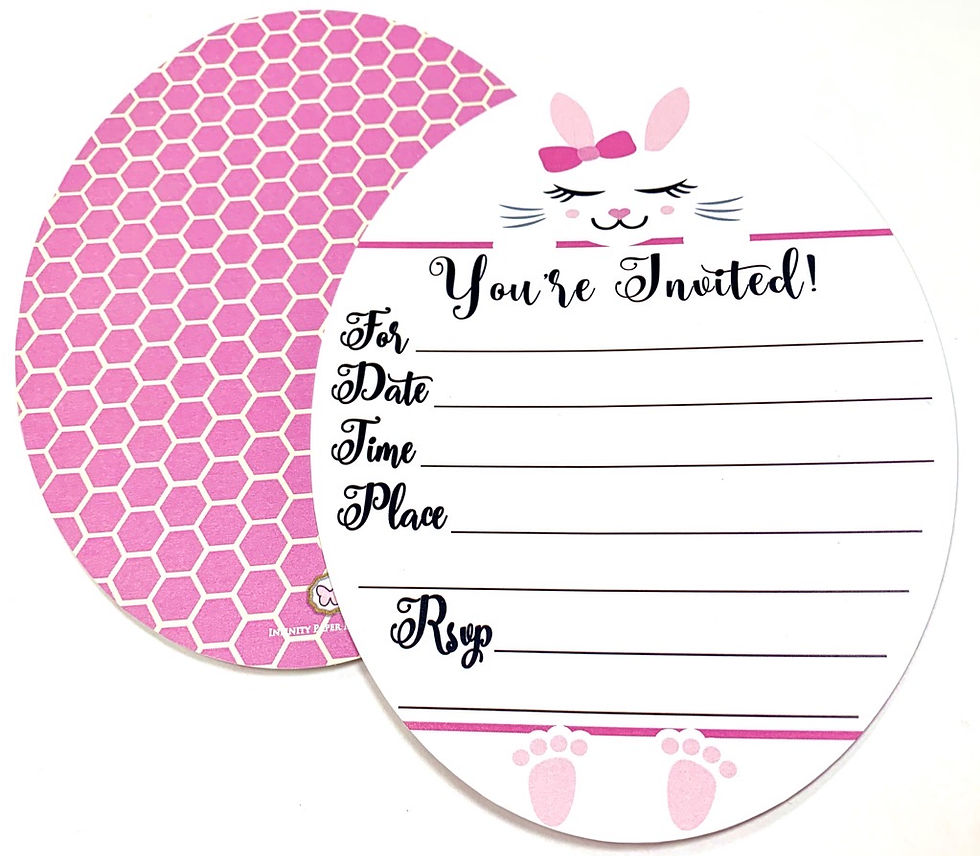 Thumbnail: Bunny Fill-In Invitations, Easter Bunny Party Invitations, Bunny Invitations