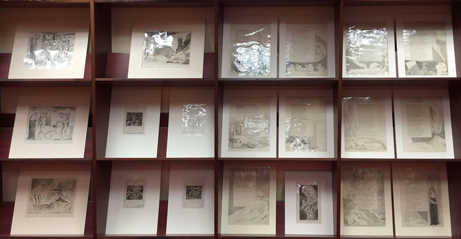 Blackwell's Rare Books: Display of Original Blake Pieces