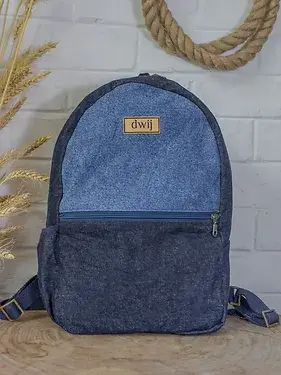 Upcycled Denim Traveler's Backpack