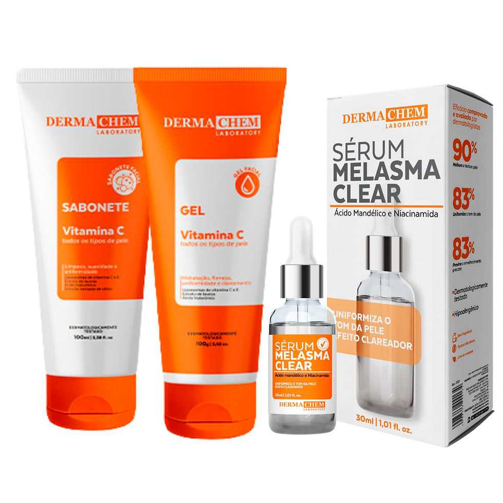 Miniatura: Kit 3 Skincare Vitamin C Lightening Dermachem-Clear Melasma Serum/Anti-Age Facia
