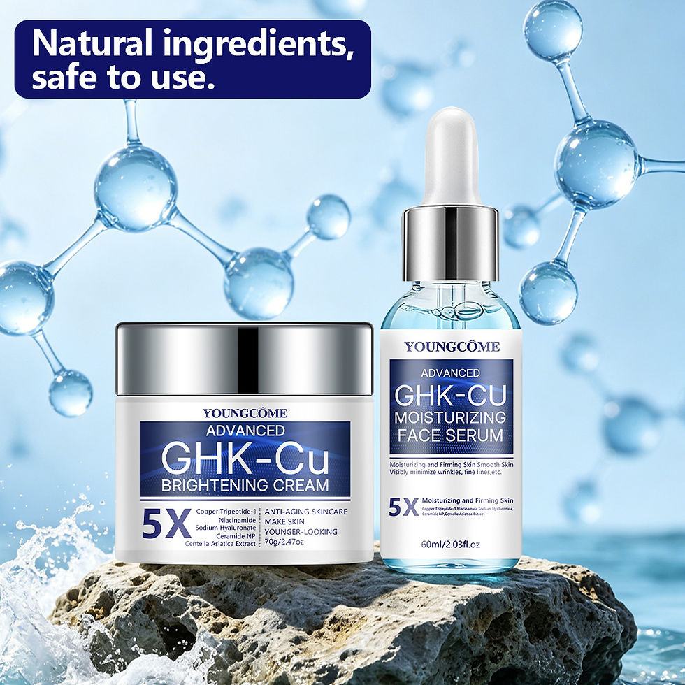 Miniatura: Creme e Sérum Facial Antienvelhecimento com Peptídeo de Cobre GHK-Cu – Hidra