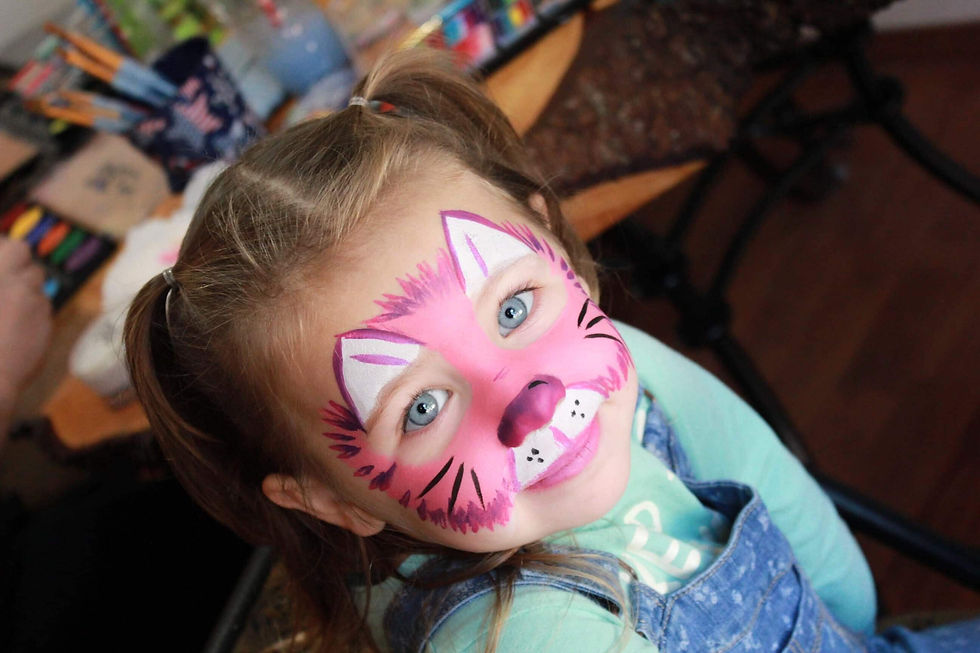Pink Cat Kids Face Paint