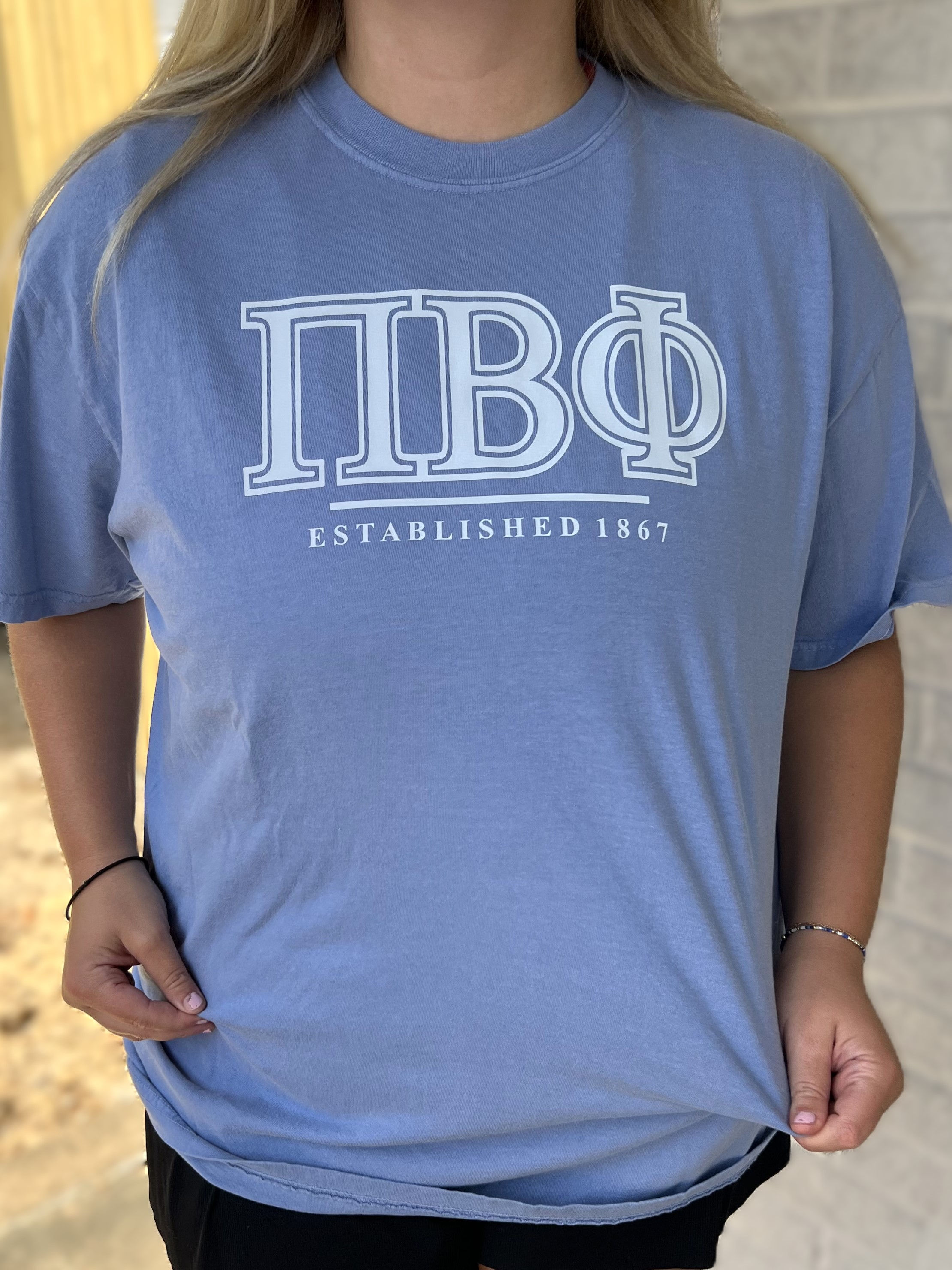 Pi Beta Phi with Greek Letter and Established Date T-Shirts and Sweatshi