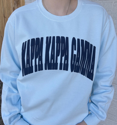 Kappa Kappa Gamma Embossed Puff Sweatshirt | The Sorority Place
