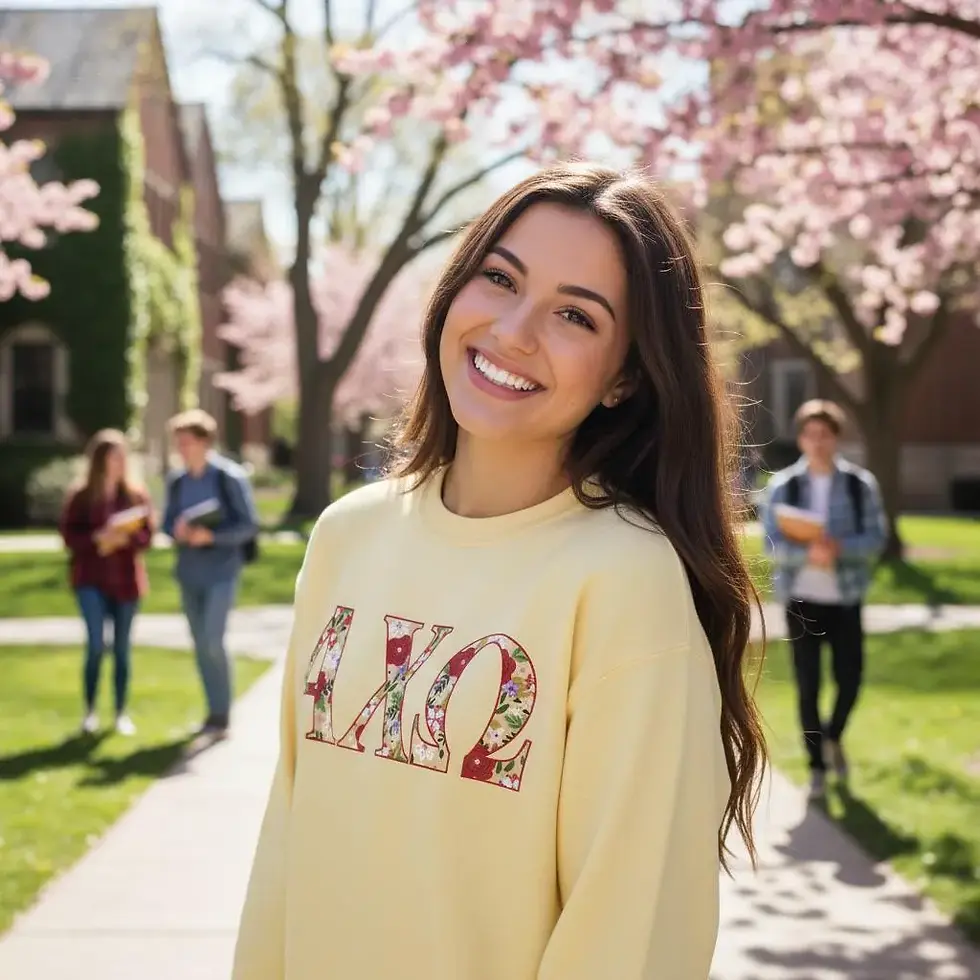 Thumbnail: Alpha Chi Omega Floral Letter Sweatshirts
