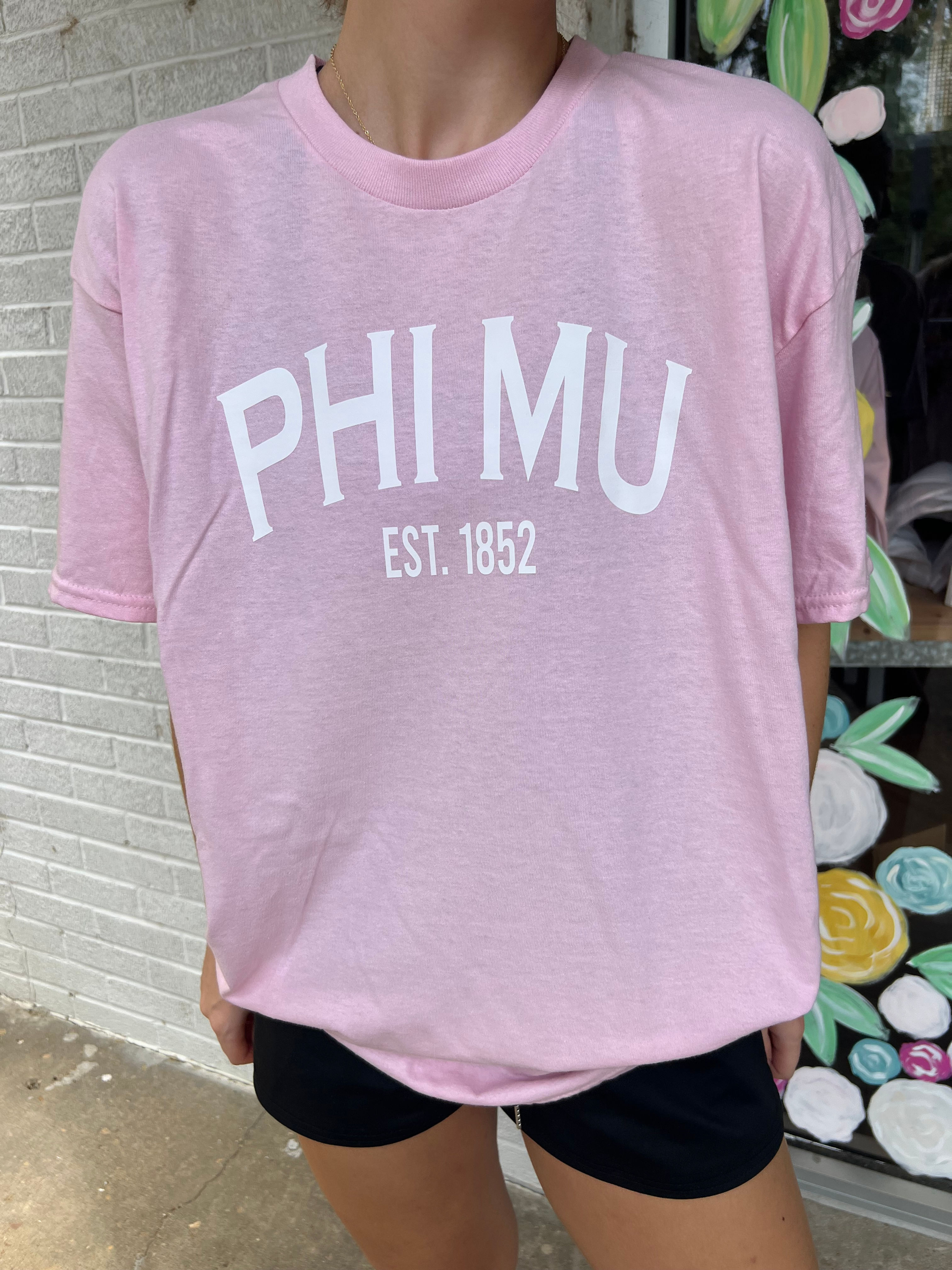Phi Mu Established 1852 Sorority Shirt/Sweatshirt