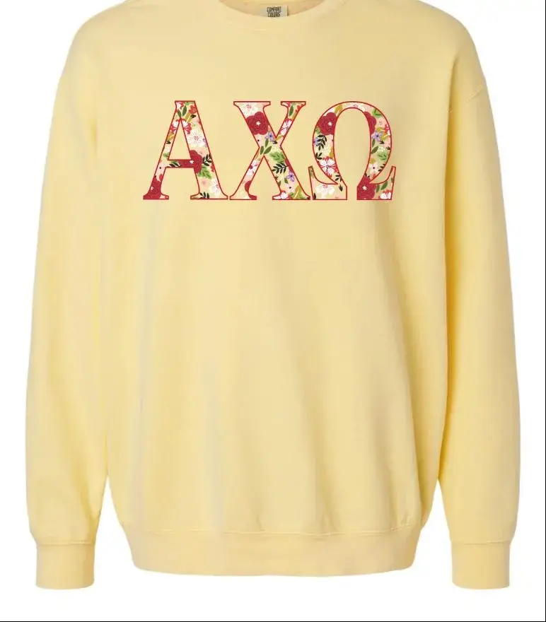 Thumbnail: Alpha Chi Omega Floral Letter Sweatshirts