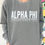Thumbnail: Alpha Phi with Line and Established Date Sweatshirt and T-Shirts