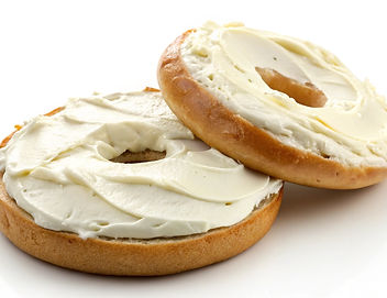 Bagel with Cream Cheese food photography, food marketing and presentation and inspiration