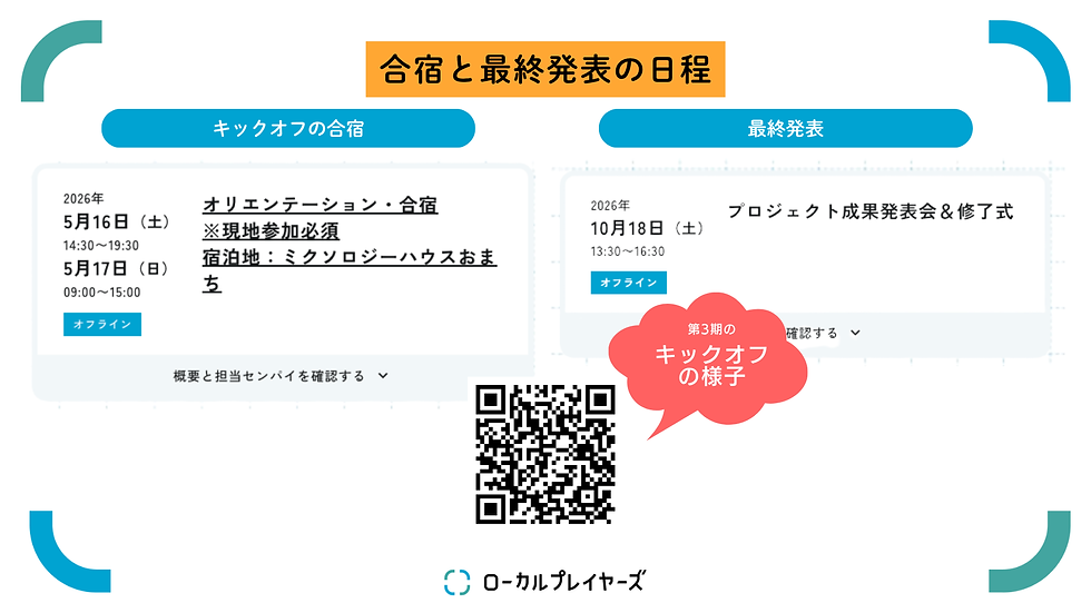 合宿と最終発表の日程
