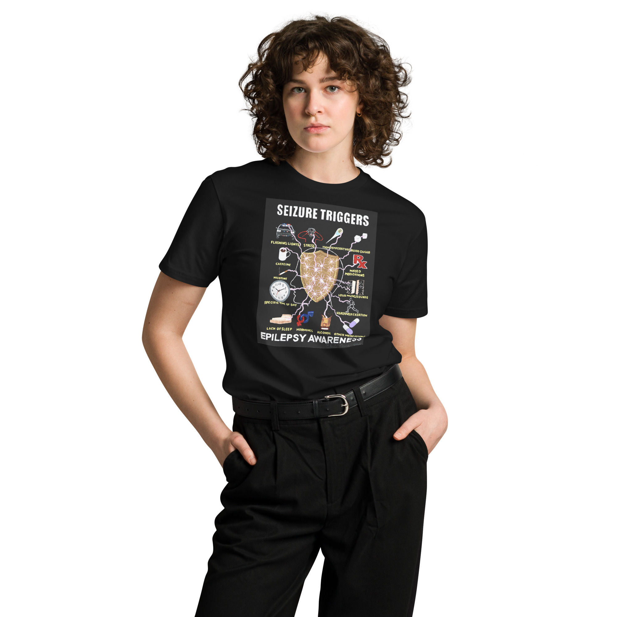 9 SEIZURE TRIGGER SHIELD Unisex premium t-shirt