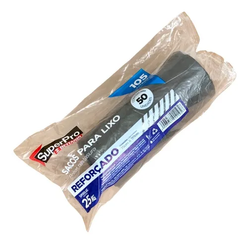 50 Saco Lixo Reforçado Bettanin SuperPro 75x90-105 lt