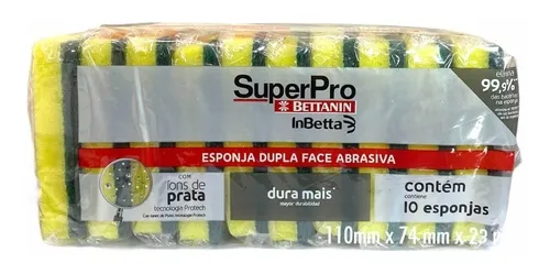 Esponja Dupla Face Esfrebom Superpro Bettanin Pct C/10