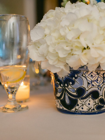 Talavera pottery centerpiece at Tubac Golf Resort and Spa