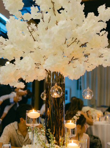 tall cheery blossom centerpiece at tubac golf resort and spa
