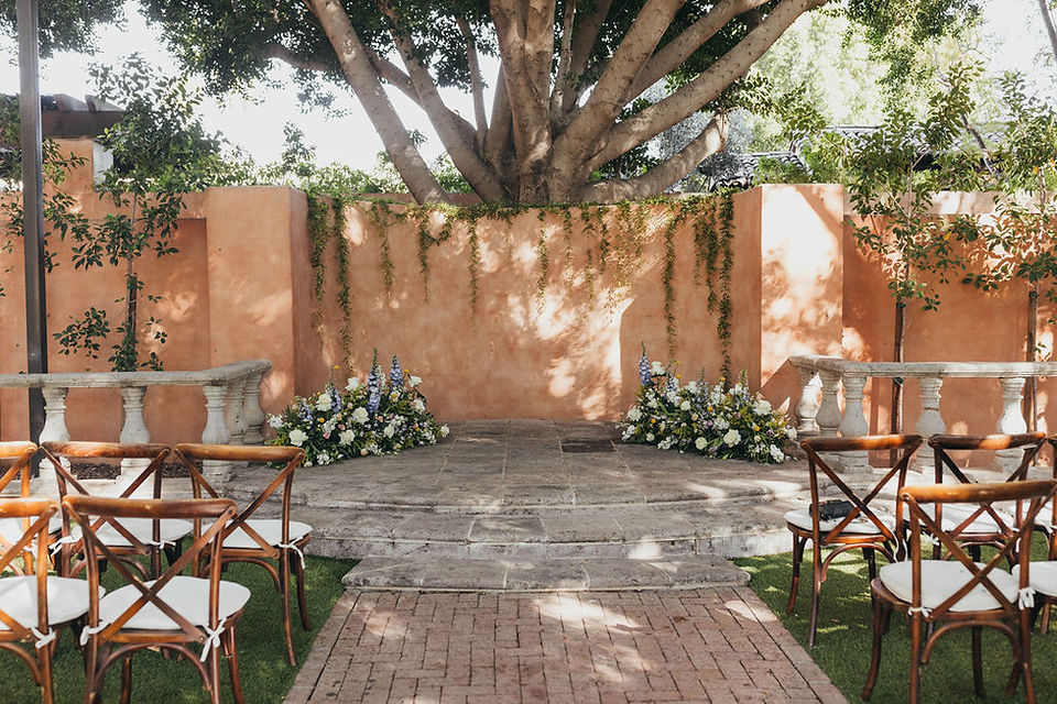 Wedding ceremony flowers at The Royal Palm Resort and Spa