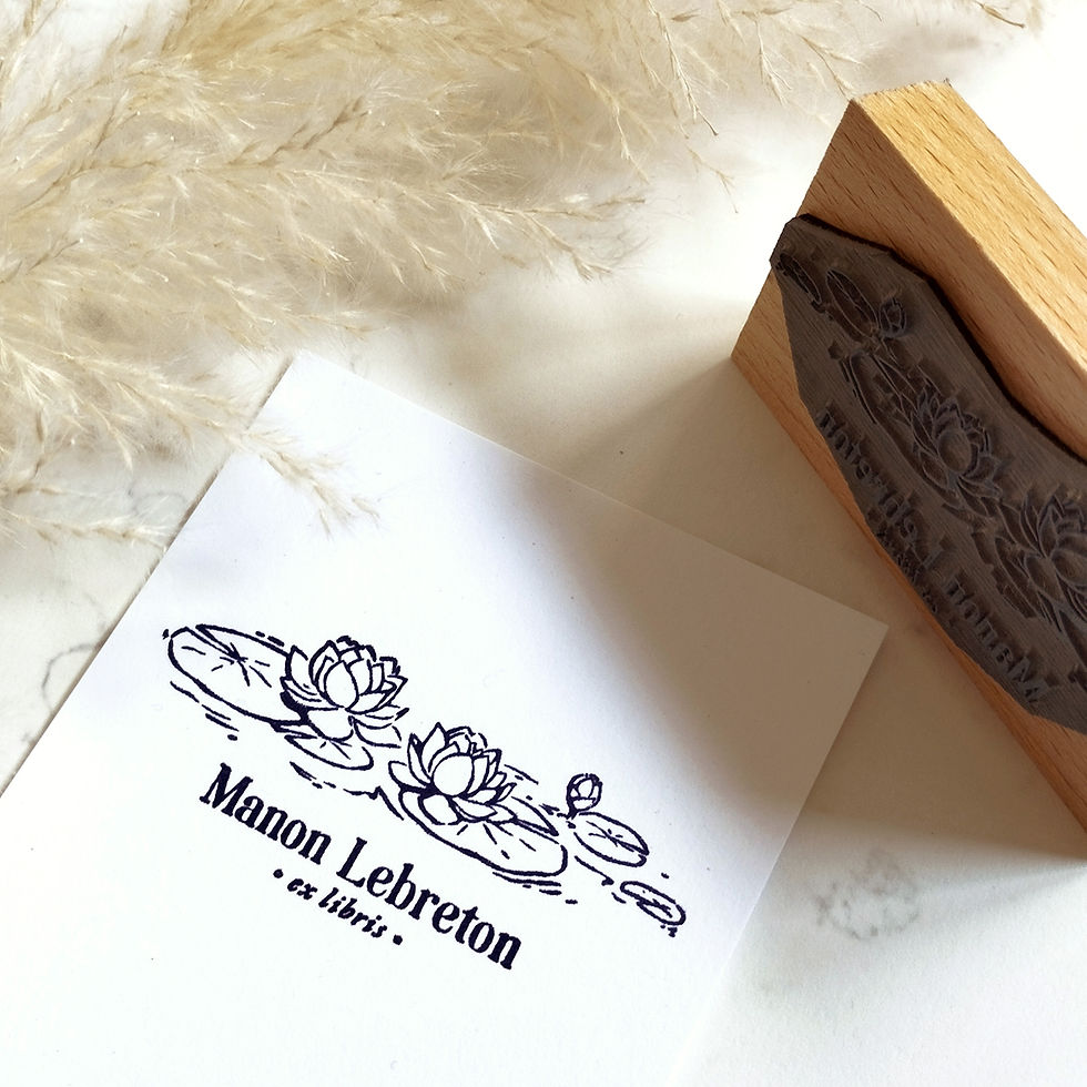 Miniature : Nénuphar - Tampon Ex Libris