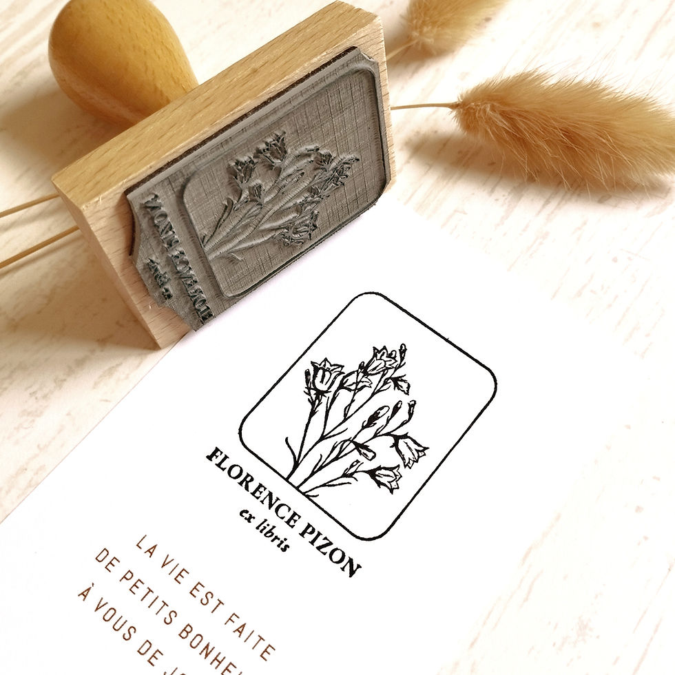 Miniature : Campanule - Tampon Ex Libris