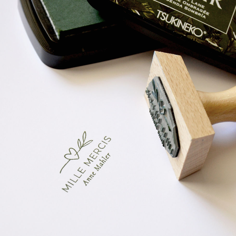 Coeur branché - Tampon Merci