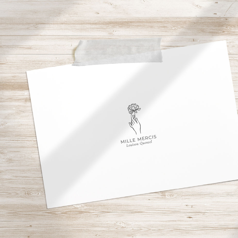 Miniature : Pivoine - Tampon Merci
