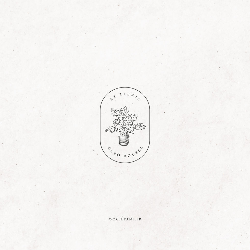Miniature : Monstera - Tampon Ex Libris