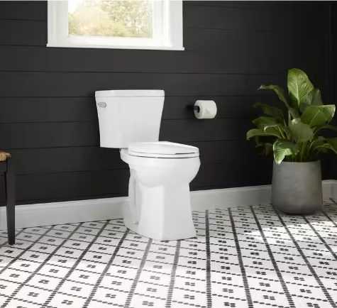 Modern white toilet