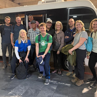 Our group after we landed at the airport.