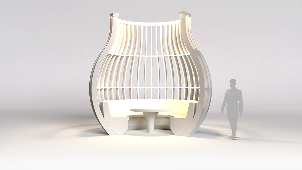 Thumbnail: Pavilion Radial Array with Optional Seating and Table