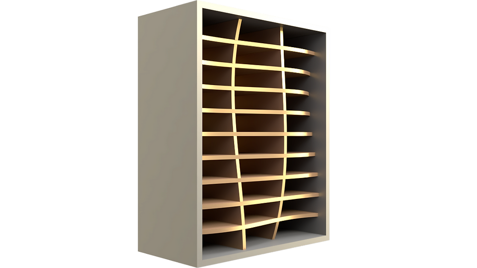 Thumbnail: Parametric Storage Shelves Wavy Form