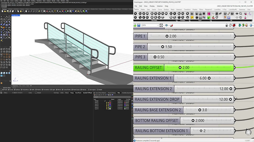 Thumbnail: Stairs with Landing and Railings
