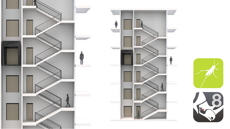 Thumbnail: Parametric Stairs and Elevator Circulation Tower