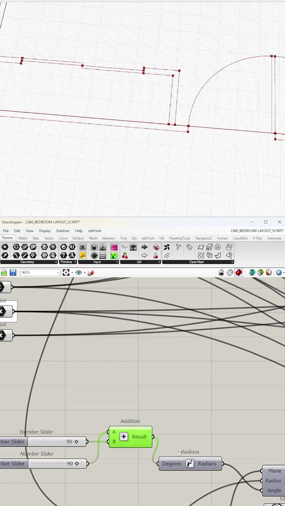 Thumbnail: Parametric 3D Floor Plan Bedroom Design Layout Cluster