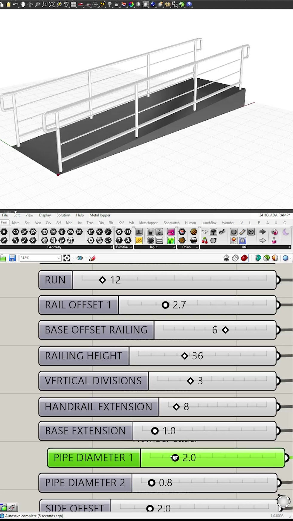 Thumbnail: Parametric Ramp ADA with Railing