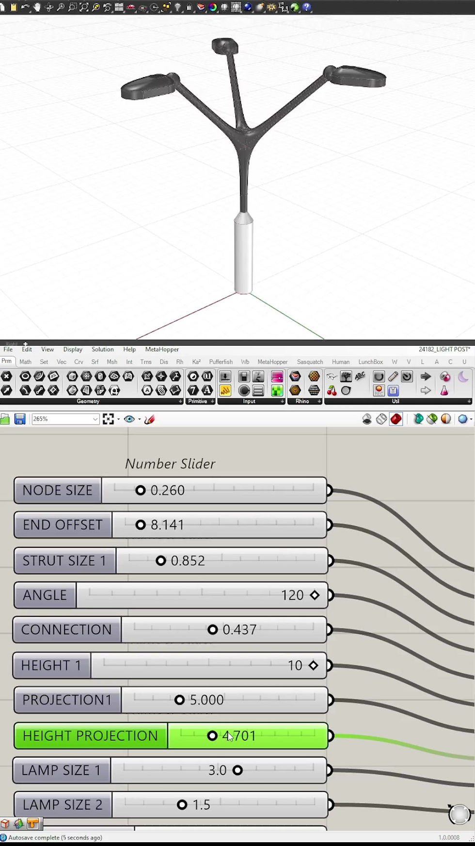Thumbnail: Parametric Light Post Structure