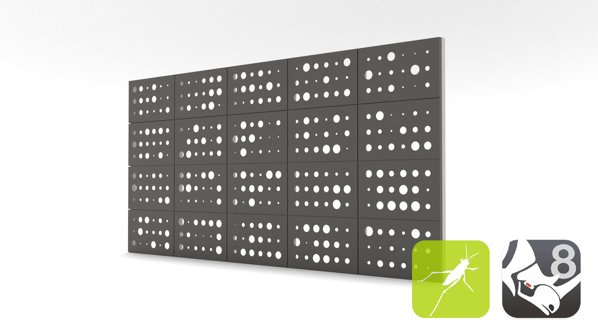 Parametric Pattern Wall Structure Random Circles