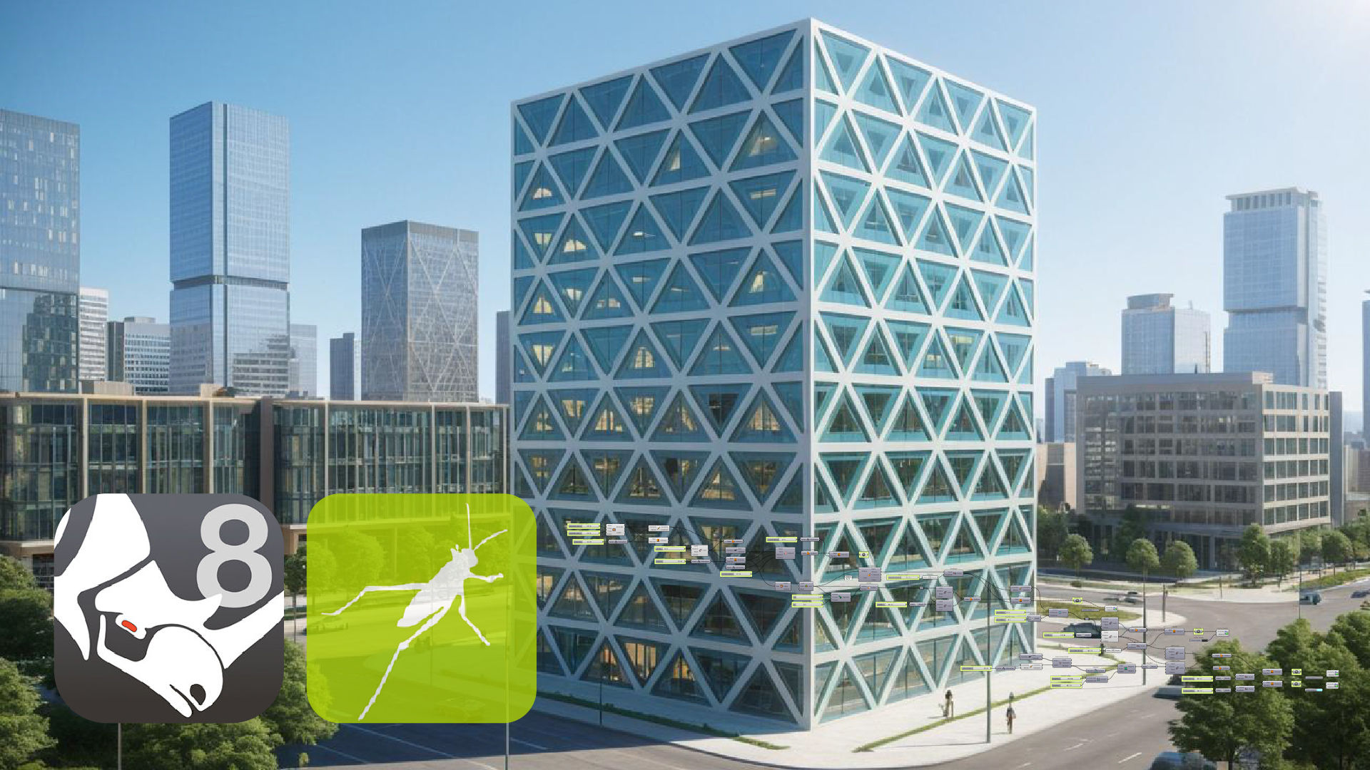 Parametric Building Facade Curve Attractor Structure