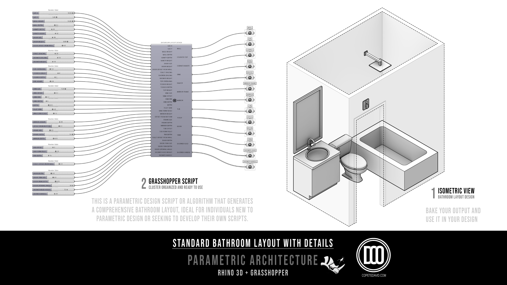 Bathroom Complete Layout Design Script+Cluster+Model