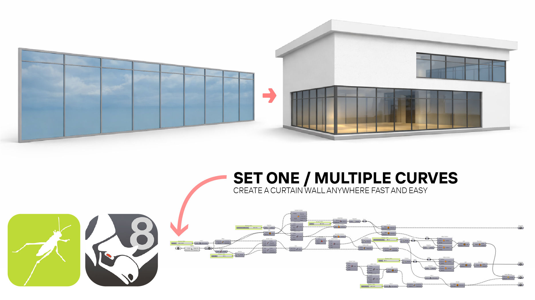 Parametric Curtain Wall System From Curves